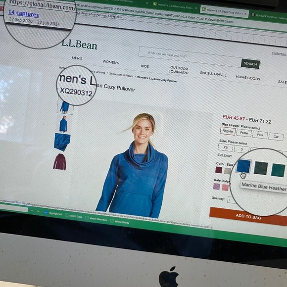 L.L. Bean I Cozy Pullover I Marine Blue Heather - Picture 15 of 16